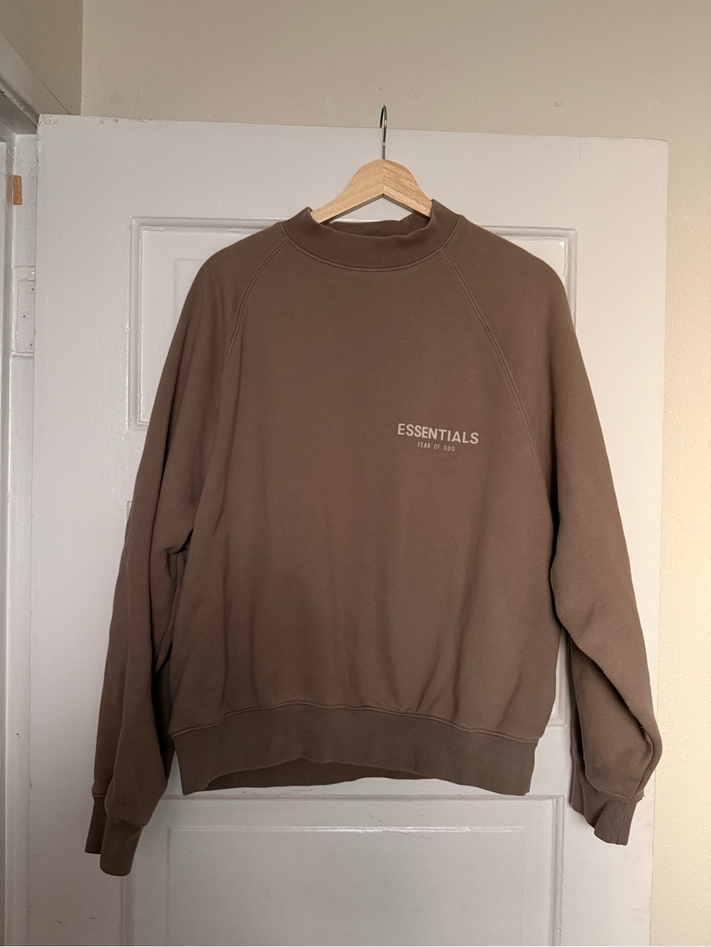 Essentials Men’s Brown Logo Crewneck Sweatshirt